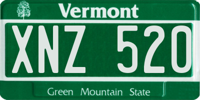 VT license plate XNZ520