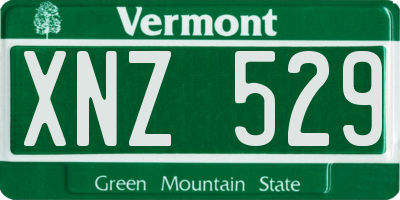 VT license plate XNZ529