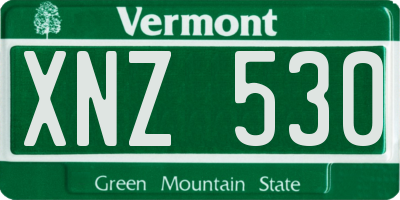 VT license plate XNZ530