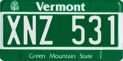 VT license plate XNZ531