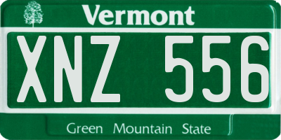 VT license plate XNZ556