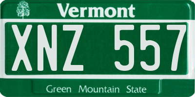 VT license plate XNZ557