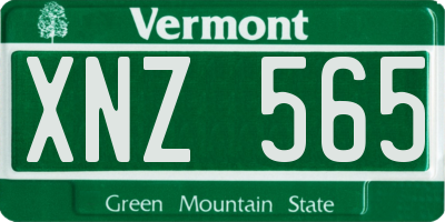 VT license plate XNZ565