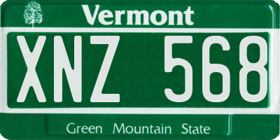 VT license plate XNZ568