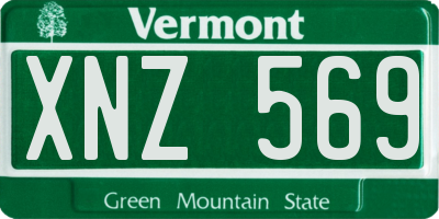 VT license plate XNZ569