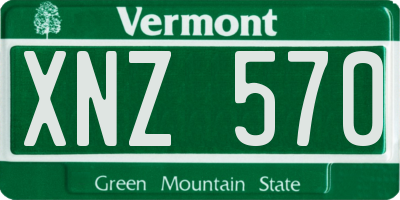 VT license plate XNZ570