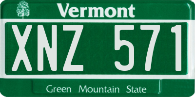 VT license plate XNZ571