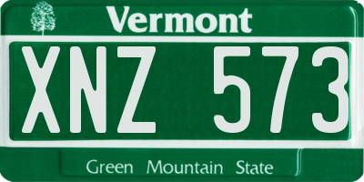 VT license plate XNZ573