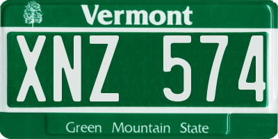 VT license plate XNZ574