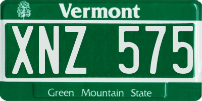 VT license plate XNZ575