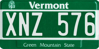 VT license plate XNZ576