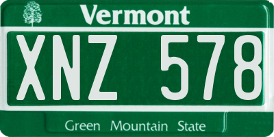 VT license plate XNZ578