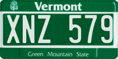 VT license plate XNZ579