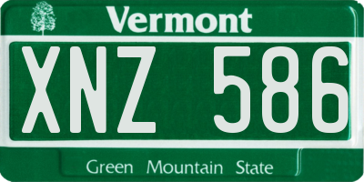 VT license plate XNZ586