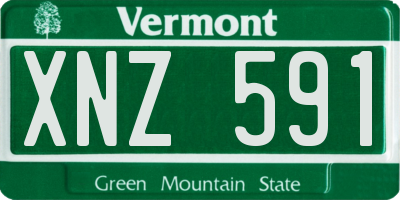 VT license plate XNZ591