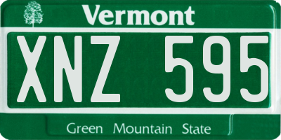 VT license plate XNZ595