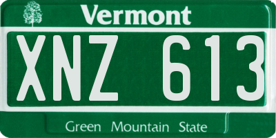 VT license plate XNZ613