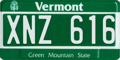 VT license plate XNZ616
