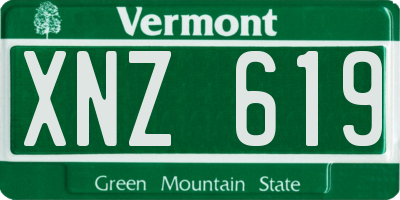 VT license plate XNZ619