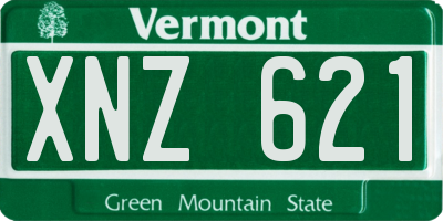 VT license plate XNZ621