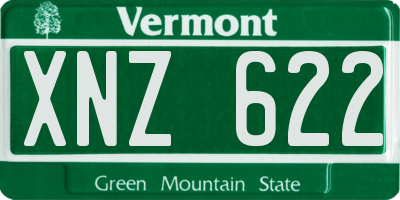 VT license plate XNZ622