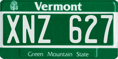 VT license plate XNZ627