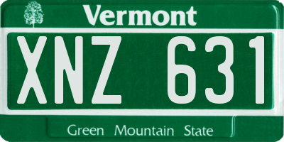 VT license plate XNZ631