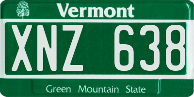 VT license plate XNZ638