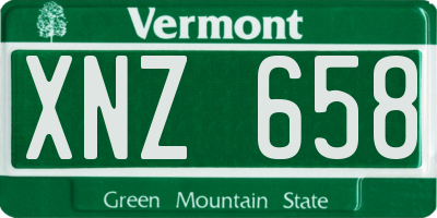 VT license plate XNZ658