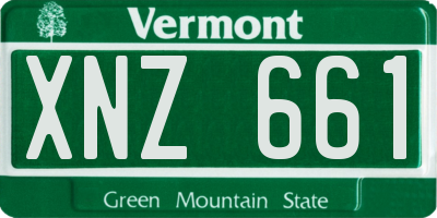 VT license plate XNZ661