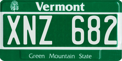VT license plate XNZ682
