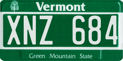 VT license plate XNZ684