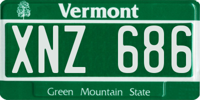 VT license plate XNZ686
