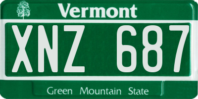 VT license plate XNZ687