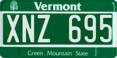 VT license plate XNZ695
