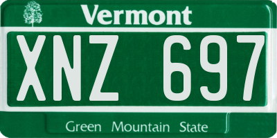 VT license plate XNZ697