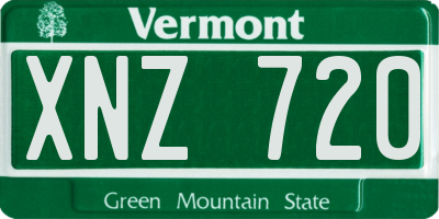 VT license plate XNZ720