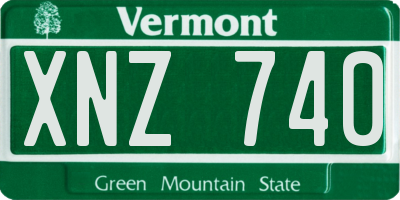 VT license plate XNZ740