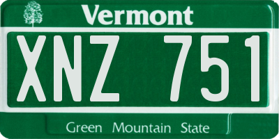 VT license plate XNZ751