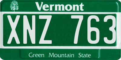 VT license plate XNZ763