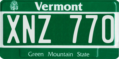VT license plate XNZ770