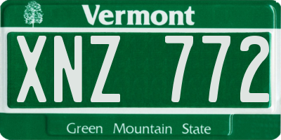 VT license plate XNZ772