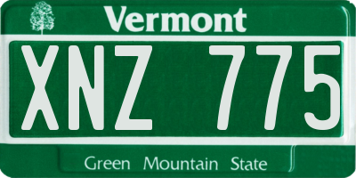 VT license plate XNZ775