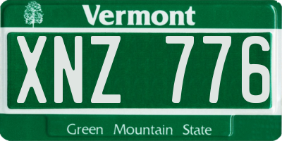 VT license plate XNZ776
