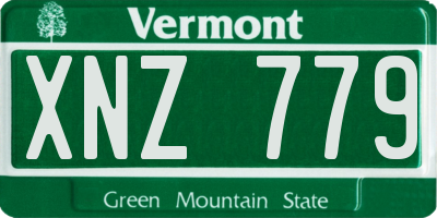 VT license plate XNZ779