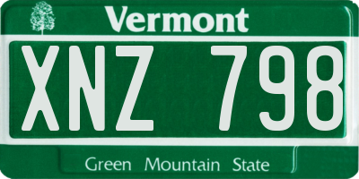 VT license plate XNZ798