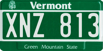 VT license plate XNZ813