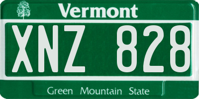 VT license plate XNZ828