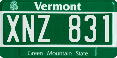 VT license plate XNZ831