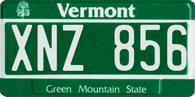 VT license plate XNZ856